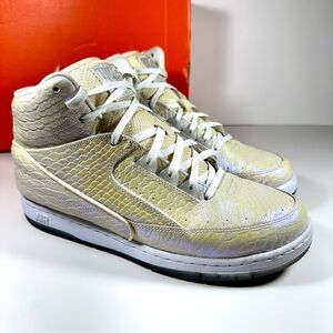 Nike Air Python Premium Pearl Snakeskin High Top Sneakers Mens 10.5